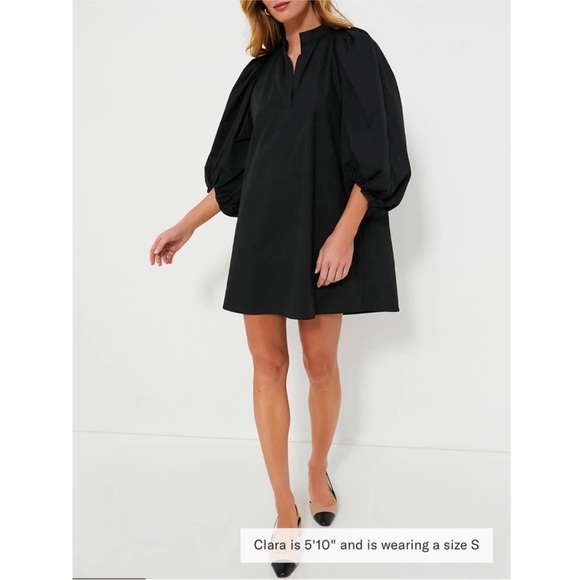 blue dress for baby girl Black Flutter Sleeve Miko Dress
